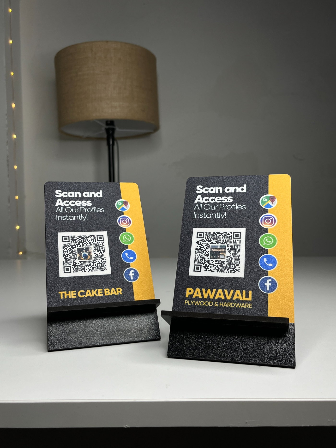 ScanEra standees for two businesses